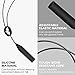 maxin 2Pack Adjustable Eyewear Retainer, 16 inches No Tail Sunglass Straps, Sunglasses Holder,Sunglasses Retainer (Black)