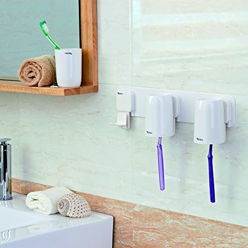 Gaoyu 3M Adhesive Bathroom Toilet Tumbler Holders Wall Mounted Toothbrush Holder Furniture Sets - NO TOOLS REQUIRED