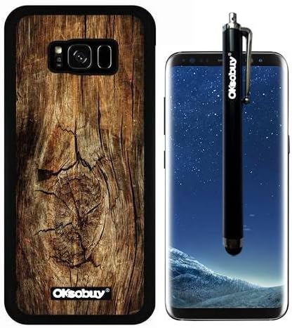 Galaxy S8 Plus Case, Dark Small Rings Wood Texture Case, OkSoBuy Ultra Thin Soft Silicone Case for Samsung Galaxy S8 Plus - Dark Small Rings Wood Texture
