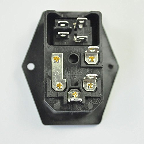 SODIAL(R) 3 Pin IEC320 C14 Inlet Module Plug Fuse Switch Male Power Socket 10A 250V
