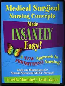 Medical Surgical Nursing Concepts Made Insanely Easy 9780984204090 Medicine Health Science Books Amazon Com