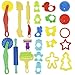 Kare & Kind® Set of 24pcs Smart Dough Tools Kit with Models and Molds, (Retail Packaging) (Animals)