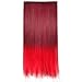 Ecvtop 24 Inch 60cm Straight 3/4 Full Head Synthetic Hair Extensions Clip On/in Hairpieces 5 Clips (Reddish brown to red)
