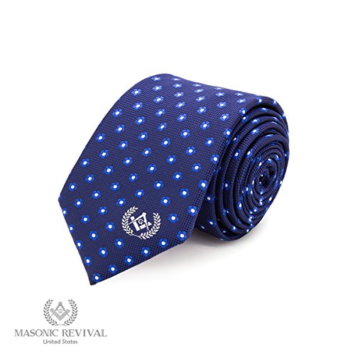 Forget Me Not Necktie by Masonic Revival (Width: 3" Blue)
