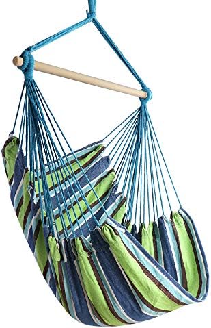 Chihee Hammock Chair Large Hammock Chair Relax Hanging Swing Chair Cotton Weave for Superior Comfort Durability Perfect for Indoor Outdoor Home Bedroom Patio Deck Yard Garden