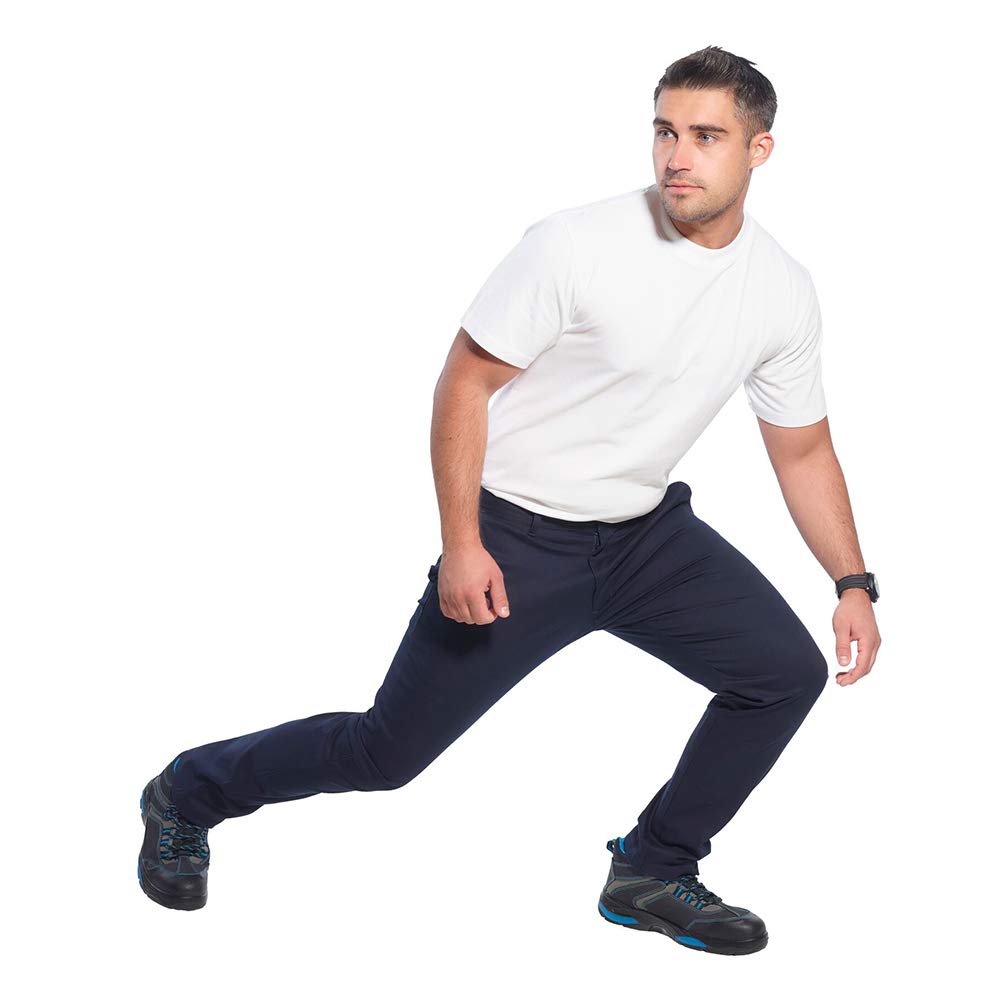 Portwest Stretch Slim Chino Trouser, Size: 3One Size, Colour: Dark Navy, S232DNR30