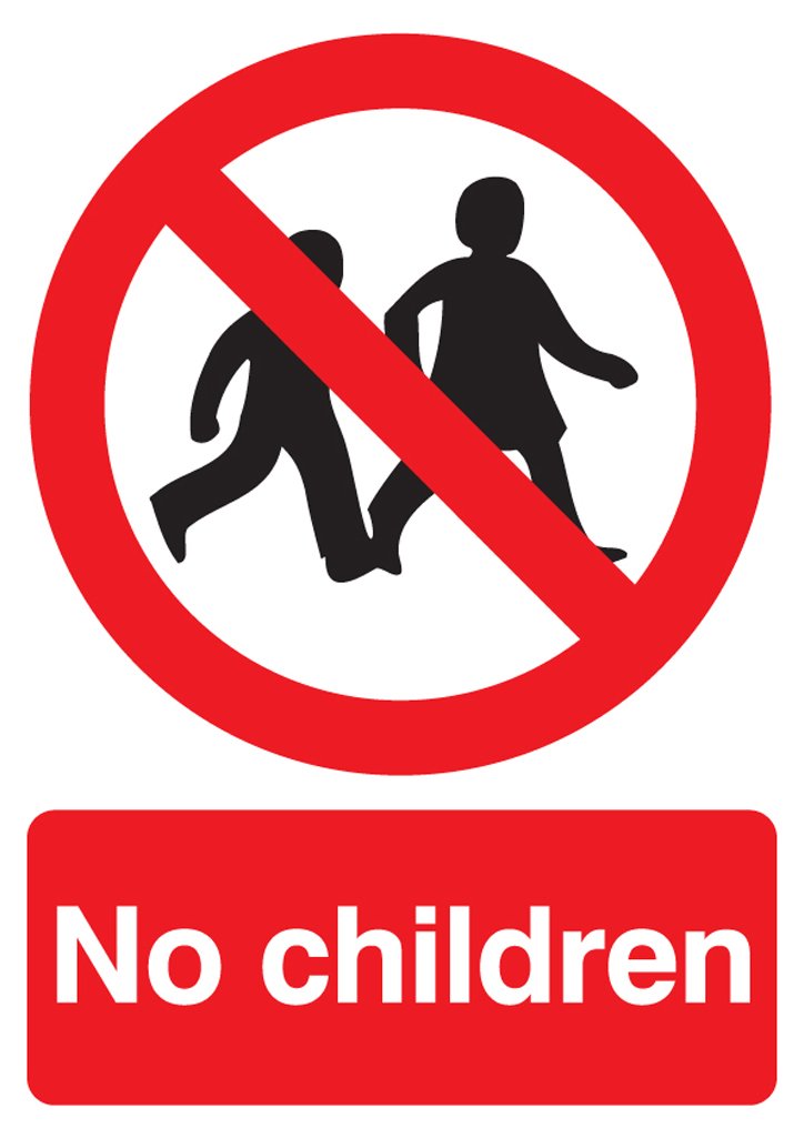 Signs & Labels FPH02450R Sign Board, No Children