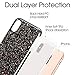 iPhone X Case, iPhone 10 Case, MIRACASE Shockproof Glitter Sparkle Bling Dual Layer Hard Cover Soft Bumper Protective iPhone X Case for Girls Women, Black