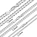 The One Jewelry Solid Sterling Silver Chain Curb Necklace Bracelet Link 6 7 8 9 16 18 20 22 24 26 28 30 32Inch, 2.2mm 5mm 7mm