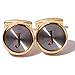 HJ Men's 2PCS Fashion Dazzle Tuxedo Shirts Platinum Plated Cufflinks Initial Letter 2 Color A-Z (Gold J)