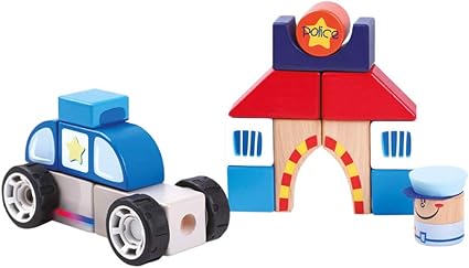 wooden police station toy