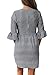 HOTAPEI Women's Casual Summer 3/4 Sleeve Fit and Flare Mini Dress Sundresses