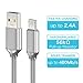 Micro USB Cable Android, (2-Pack,3.3Ft) Micro USB to USB A High Speed Sync Charger Nylon Braided Cord Compatible Samsung Galaxy S7 Edge/S7/S6/S4/S3,Note 5/4/3,Kindle,LG,Xbox,PS4,Camera (Grey)