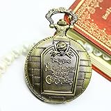 Engraved Tim Burton's Nightmare Before Christmas Pocket Quartz Men Watch Necklace Chain