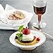 BloominGoods 100 Disposable Plastic Dessert Bowls | SMALL 6 oz. White Rose Gold Rimmed Premium Heavy Duty Real China Design Reusable | Great for Parties (50-Pack)