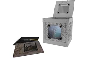 UbeCube CrateVinyl - Vinyl Record Storage Crate Modular Storage Cube for LP Albums with Divider and 2 Clear Panels (White crate - Clear panels)