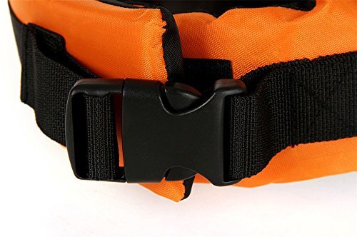 Dog Life Jacket Safety Reflective Vest Pet Life Preserver (Orange, M)