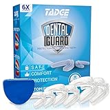 Night Mouth Guard For Grinding Teeth – Pack of 6 – Bite Guard Helps TMJ, Bruxism, Teeth Clenching | 3 Sizes | Customizable, BPA Free, Includes Fitting Instructions & Anti-Bacterial Case