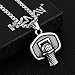 HZMAN Basketball Backboard Basketball Rim Stainless Steel Pendant I CAN DO All Things Strength Bible Verse Necklace