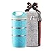 WORTHBUY Bento Lunch Box Stainless Steel Leak Proof Food Storage Containers with Insulated Lunch Bag for Adults and Kids (3-Tier, Gray)