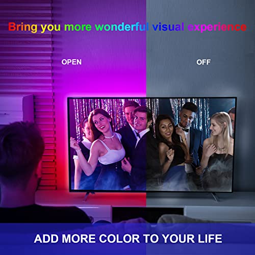 maylit 50FT LED Strip Lights, Bluetooth RGB LED Lights with App and Key Remote Control, Bright