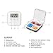 U-Trak Pill Box Alarm Pill Organizer Mini Portable Daily Pill Case with Digital Alarm Clock Reminder for Pills/Vitamin/Supplements Travel Outdoor 4 Compartments Black