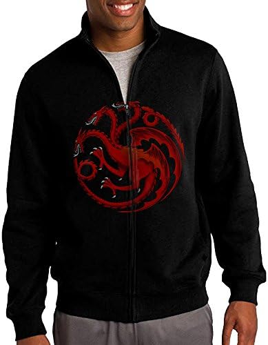 Game Of Thrones Dragon Logo Men's Casual Zipper Hoodies Jacket