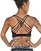 icyZone Sports Bra Sexy Yoga Tops Fitness Activewear Workout Clothes for Women (XL, Black)