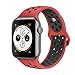 AdMaster Compatible for Apple Watch Band 42mm 44mm,Soft Silicone Replacement Wristband Compatible for iWatch Apple Watch Series 1/2/3/4 - M/L RedBlack/BlackGray/WhiteBlack