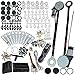 JDMSPEED New Universal Electric Power Window Lift Regulator Conversion Kit with Switches Wiring and Hardware for 2 Door Pickup SUV Truck Van Car