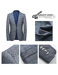 Chamarra para hombre con dos botones, diseño de cuadros