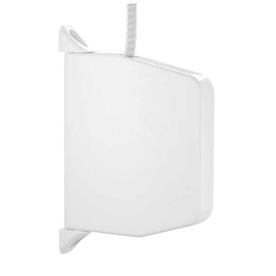 Nobily Aufputz Gurtwickler Rolladen ultraweiß inkl. 5m Rolladengurt hellgrau 14mm - sofort einsatzbereit, Rolladenwickler, Ro