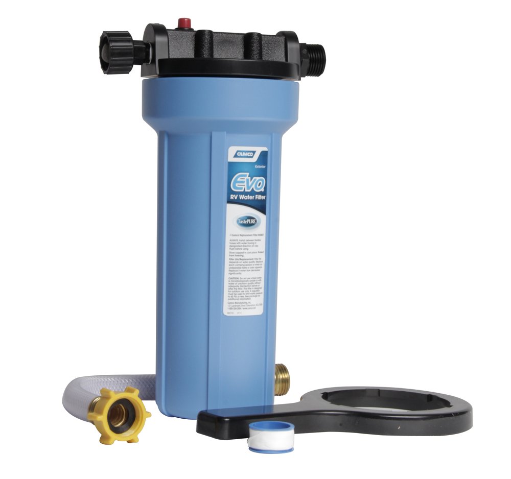Camco EVO Premium RV/Marine Water Filter, Greatly Reduces Bad Taste