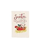 Mud Pie Florida Santa Stop Xmas Towel