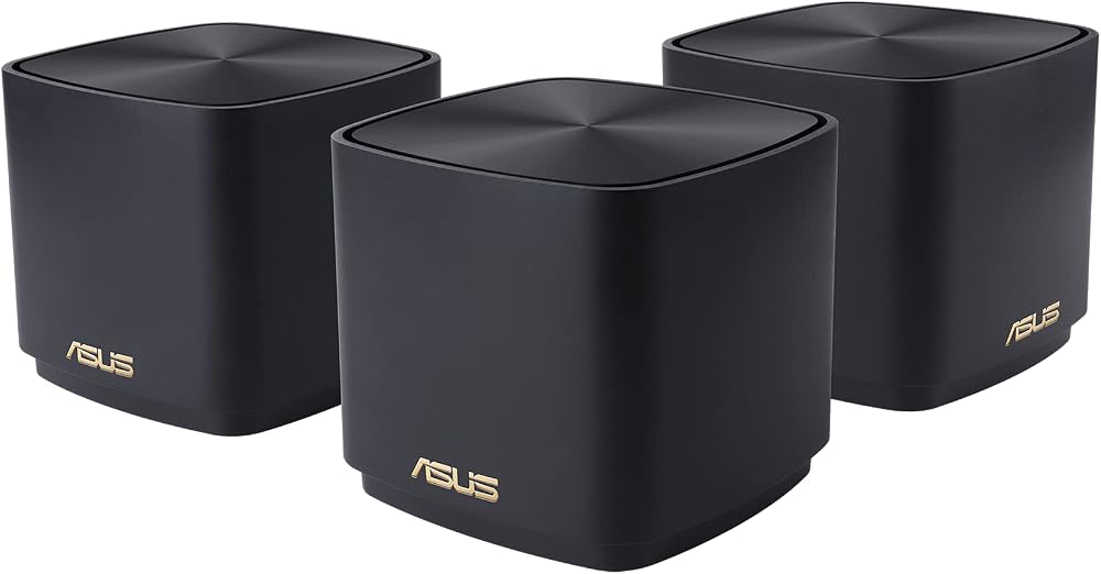 ASUS ZenWiFi XD4 Plus AX1800 WiFi 6 Mesh System 3 Pack Black Network Security