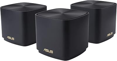 ASUS ZenWiFi XD4 Plus AX1800 WiFi 6 Mesh System 3 Pack Black Network Security