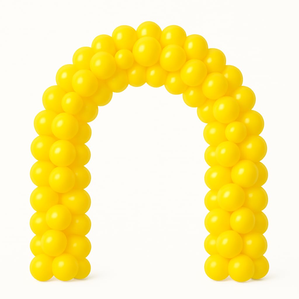 50 pcs 12" (30CM) Balloons Pearlised Metallic Air or Helium Wedding Birthday Christmas Party Decoration Available in 14 colours (Gold Yellow)
