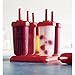 Top Choice Imports BPA Free Popsicle Molds - Freeze Juices to Make Your Own Healthy Frozen Fruit Juice Bars - Tray with Set of 6 Ice Pop Maker Containers (Red)