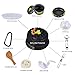HUKOER Camping Cookware Mess Kit Backpacking Gear & Hiking Outdoors Campfire Cookware Cooking Utensils Ultralight 13 Pieces Cooking set Compact& Durable Pot Pan Bowls - Free Folding Spork, Nylon Bag