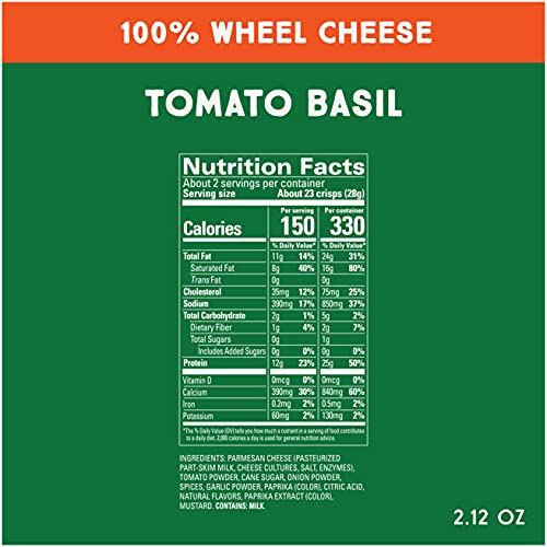 Whisps Tomato Basil AllNatural Cheese Crisps Great Tasting Healthy