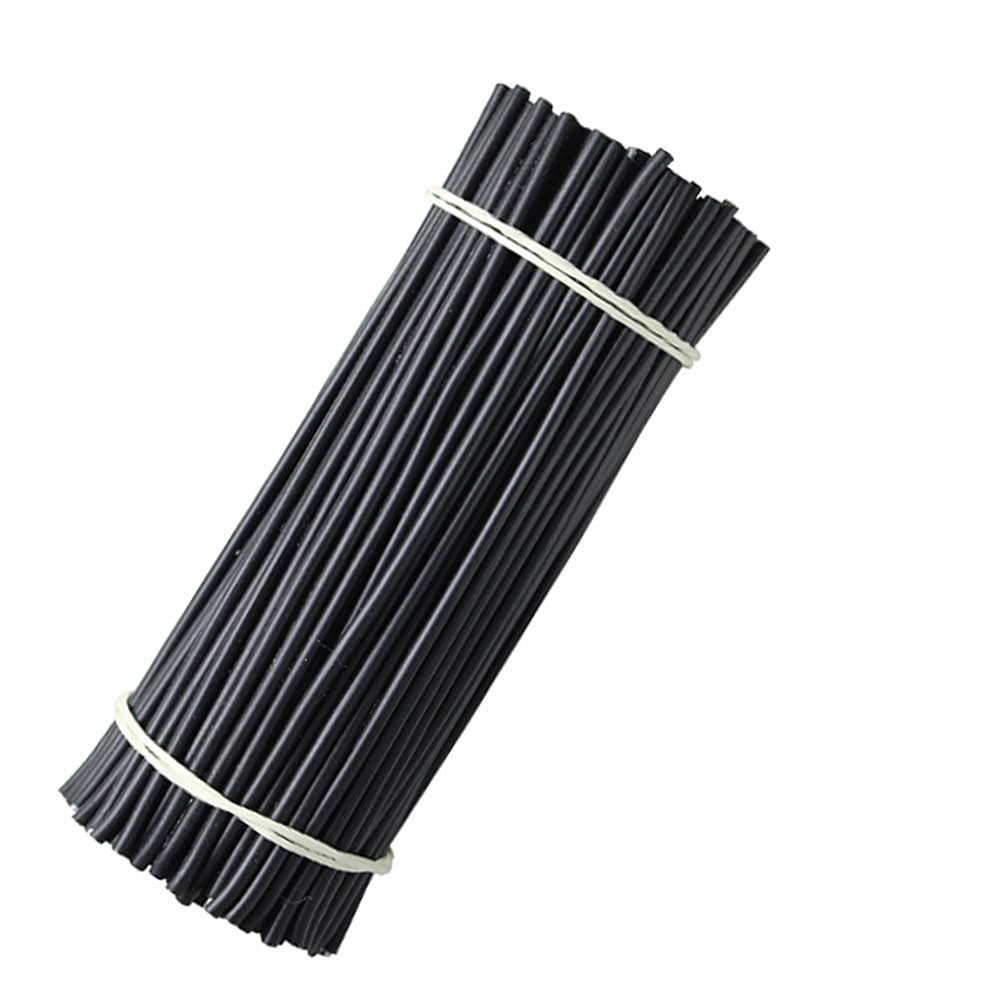 YOFASEN 1000pcs Cable Ties - Plastic Coated Iron Wire Cable Tie Twist Tie Wraps Garden Plant Wire, 0.55mm Diameter x 12cm Length, Round