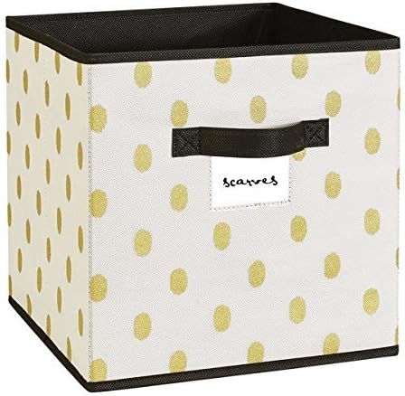 The Macbeth Collection White/Gold Storage Cube