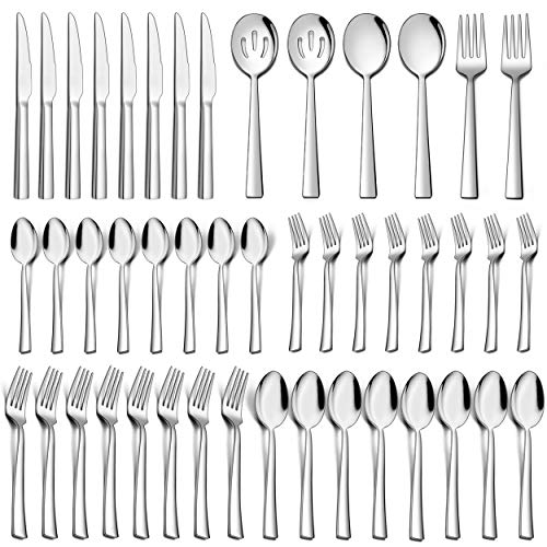 Homikit 46Piece Silverware Set with Serving Utensils, Stainless Steel