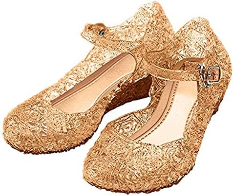 Kawai Peach Girls' Cute Sparkle Sandals Fancy Dress Up Jelly Party Dancing Cosplay Shoes