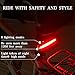 Ultra Bright Bike Light,USB Rechargeable Waterproof Sport LED Red Fits On Any Road Bicycles Helmets 6 Light Mode Options For Safe Cycling