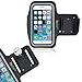 ENGIVE Water Resistant Sports Armband with Key Holder for iPhone 6, 6S (4.7-Inch), Galaxy S3/S4, iPhone SE, 5/5C/5S - Black