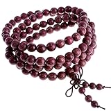 JOVIVI Tibetan 108 8mm Natural Rosewood Prayer Beads Buddha Mala Buddhist Bracelet Necklace