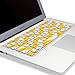 Kuzy Compatible with MacBook Keyboard Cover for Older Version MacBook Pro 13 15 17 inch and MacBook Air 13 inch, iMac Wireless Keyboard, Silicone Skin Key Board Protector, Chevron Yellow
