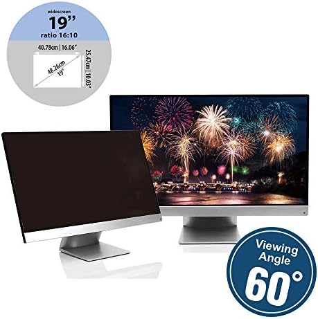 KAEMPFER Anti-Blue Light Privacy Screen Protectors Filter for Widescreen Monitor 19 inch 16:10 (16.1" x 10" / 408 x 255mm)