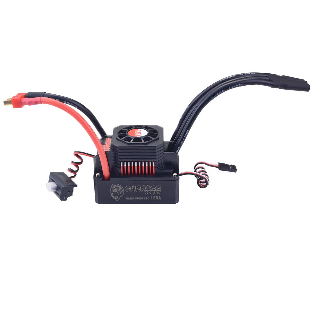 DollaTek 120A Brushless Waterproof ESC for 2-6S 1/10 2-4S 1/12 Rc Car Parts